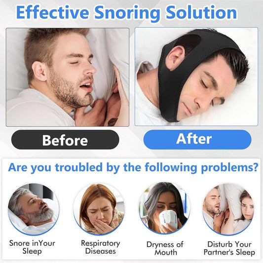 Chin Strap for Sleeping – Comfortable Anti Snoring Devices for Women and Men