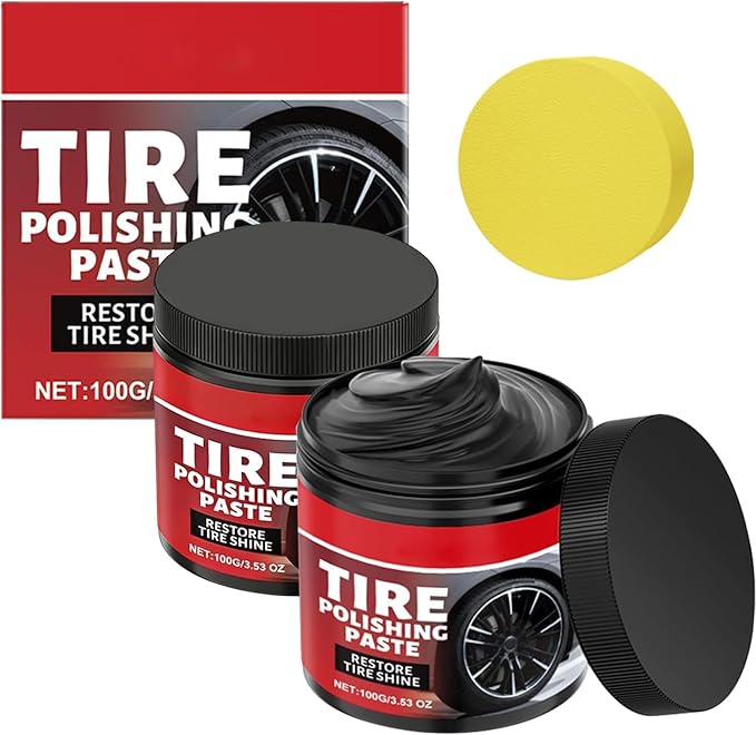Tire Refurbish Wax Instant Gloss Tire Shine & Polishing Paste ( Pack Of 2 )