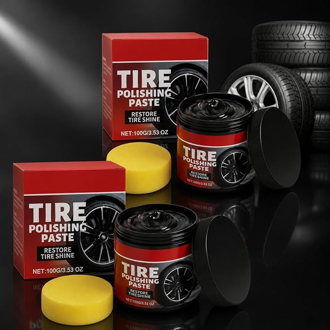 Tire Refurbish Wax Instant Gloss Tire Shine & Polishing Paste ( Pack Of 2 )