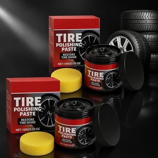 Tire Refurbish Wax Instant Gloss Tire Shine & Polishing Paste ( Pack Of 2 )