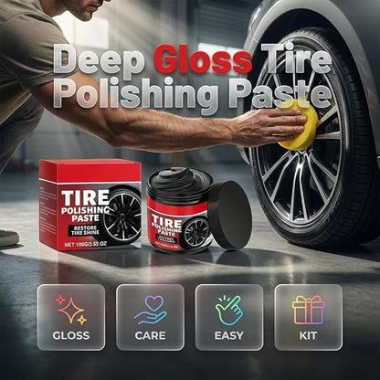 Tire Refurbish Wax Instant Gloss Tire Shine & Polishing Paste ( Pack Of 2 )