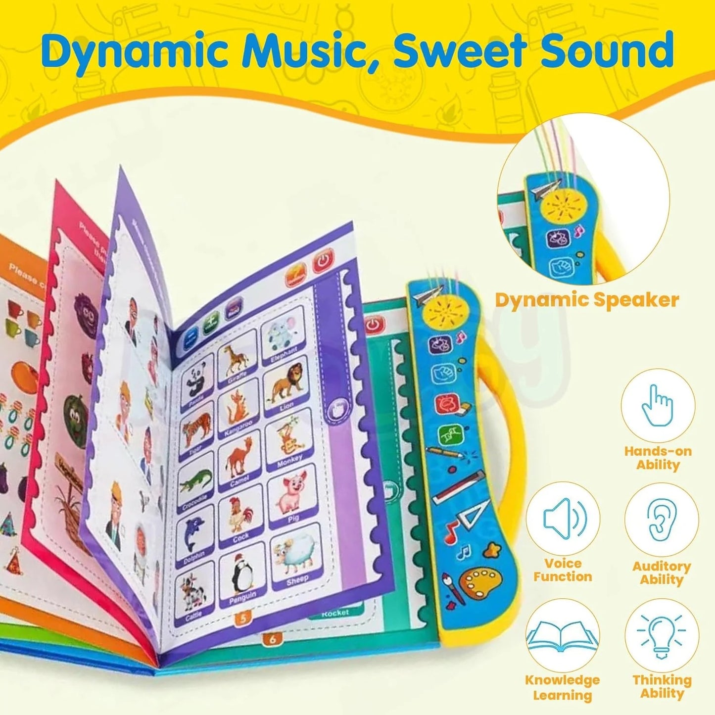 Fun Musical Study Book for Toddlers | Early Learning Sound Book